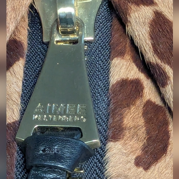 Aimee Kestenberg Tamitha backpack in leopard print calf hair & Black leather - Picture 7 of 13